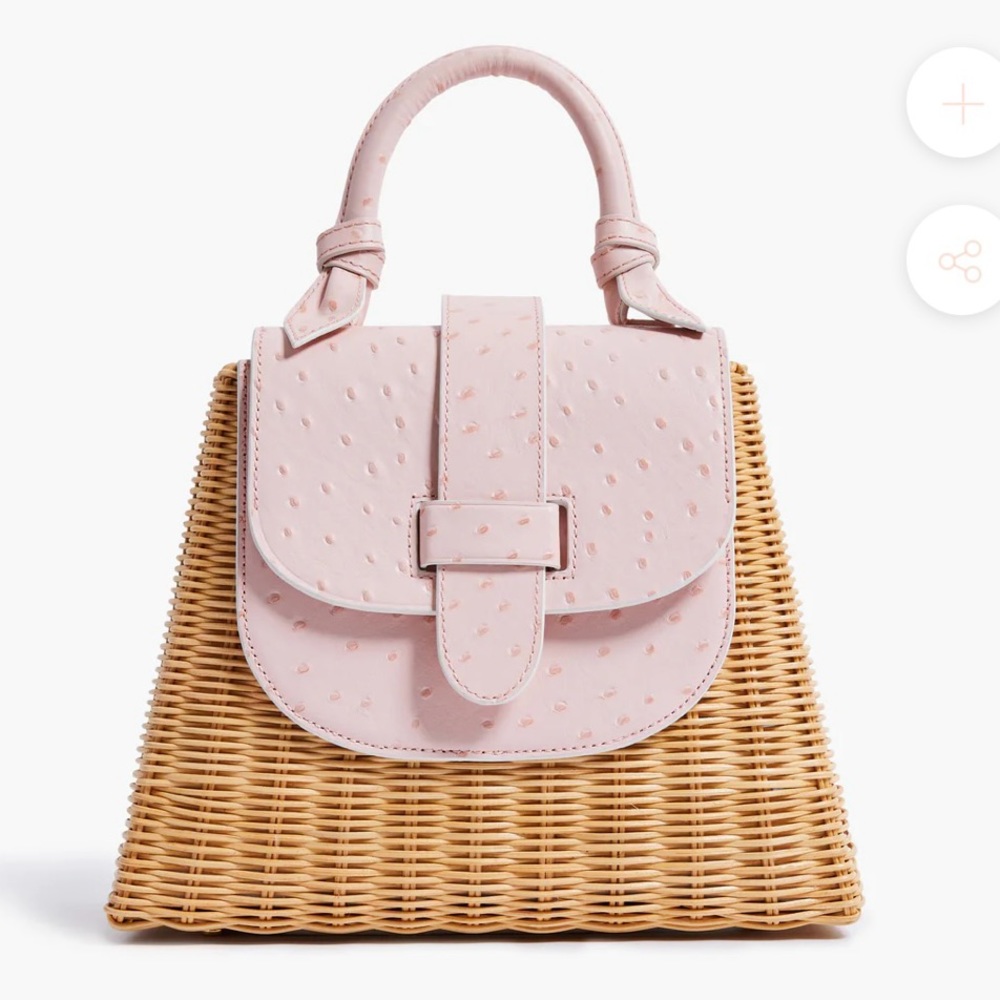 Pamela Munson Lady Bag. Large size, in like new condition. Rattan and leather